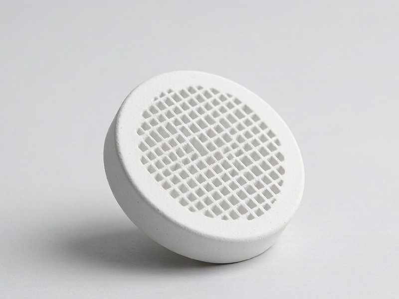 Printed ceramic filtration lattice
